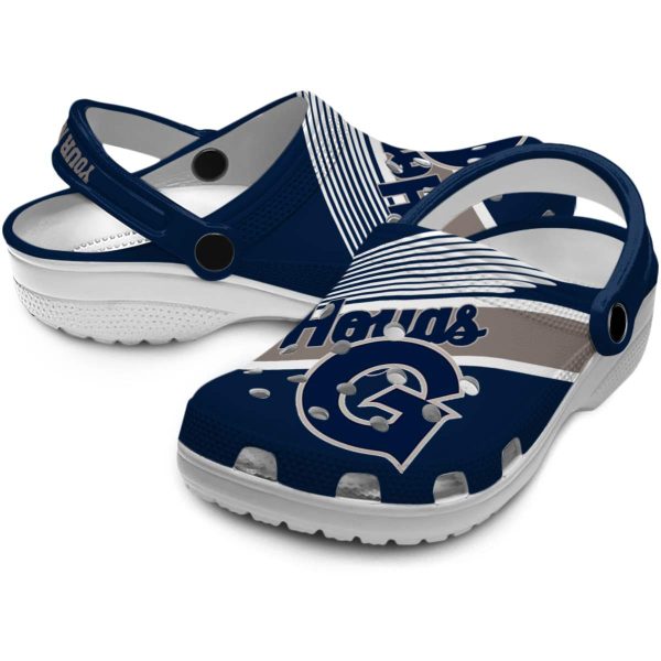 custom georgetown hoyas vibrant dual tone clog high quality