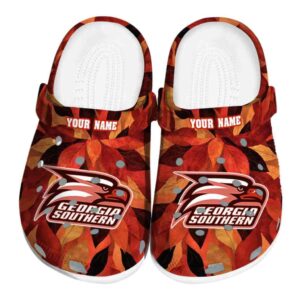 custom georgia southern eagles autumn leaves clog best selling