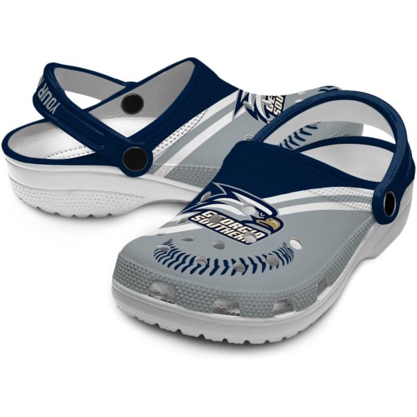 custom georgia southern eagles baseball motif clog high quality