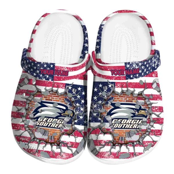 custom georgia southern eagles freedom splinter clog best selling