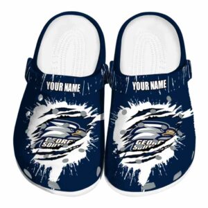 custom georgia southern eagles splash motif background clog best selling