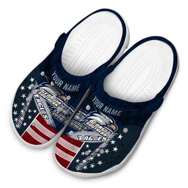 custom georgia southern eagles star spangled side pattern clog latest model
