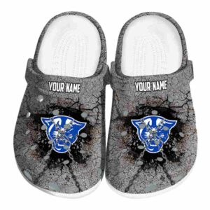 custom georgia state panthers cracked ground texture clog best selling