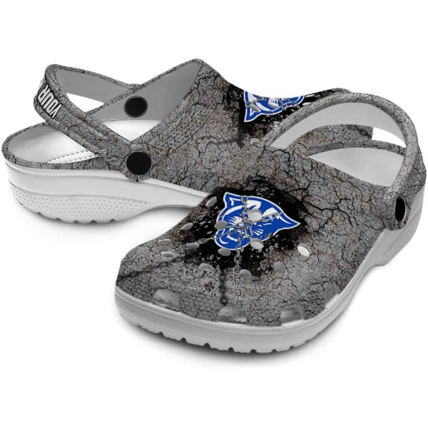 custom georgia state panthers cracked ground texture clog high quality