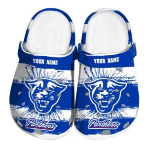 custom georgia state panthers paint splatter graphics clog best selling