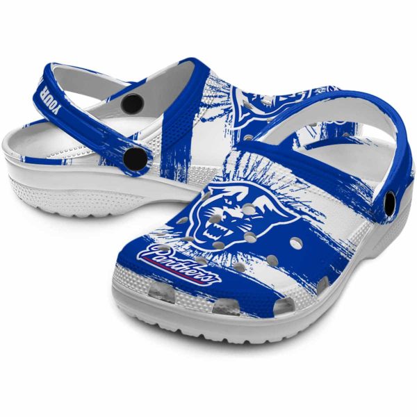 custom georgia state panthers paint splatter graphics clog high quality