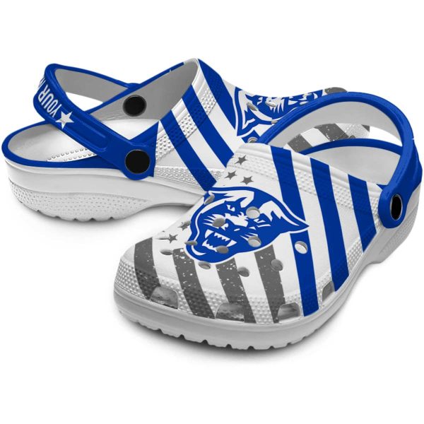 custom georgia state panthers star spangled graphic clog high quality