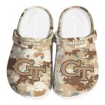 custom georgia tech yellow jackets desert camo clog best selling