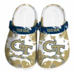 custom georgia tech yellow jackets splatter pattern clog best selling