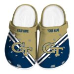 custom georgia tech yellow jackets striped accents clog best selling