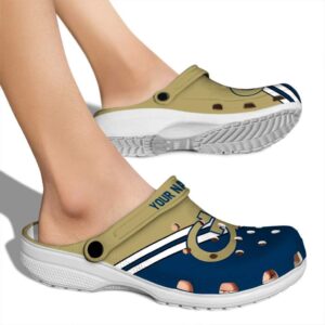 custom georgia tech yellow jackets striped accents clog fashion forward