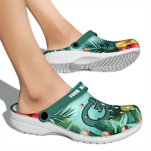 custom georgia tech yellow jackets tropical vibes clog fashion forward