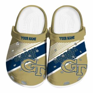 custom georgia tech yellow jackets vibrant dual tone clog best selling