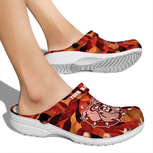 custom gonzaga bulldogs autumn leaves clog fashion forward
