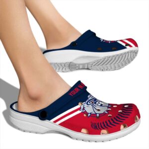 custom gonzaga bulldogs baseball motif clog fashion forward