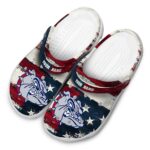 custom gonzaga bulldogs patriotic stripes clog best selling