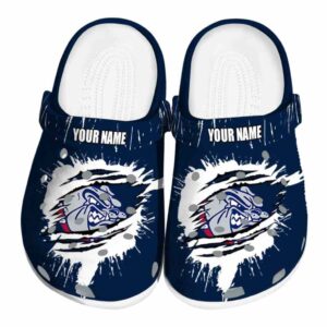 custom gonzaga bulldogs splash motif background clog best selling