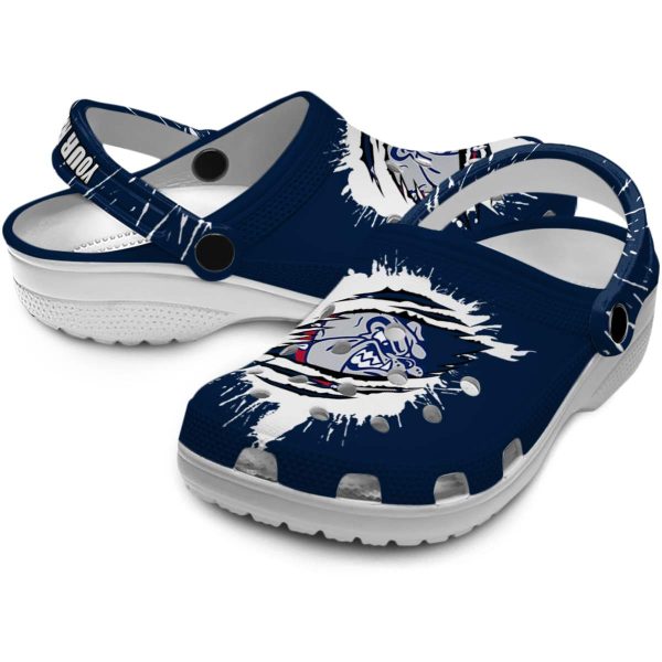 custom gonzaga bulldogs splash motif background clog high quality