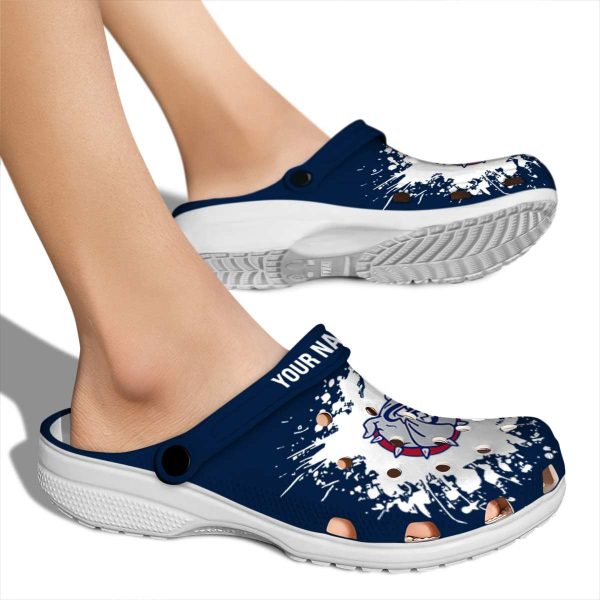 custom gonzaga bulldogs splatter background clog fashion forward