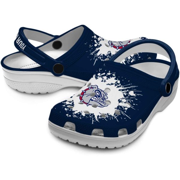 custom gonzaga bulldogs splatter background clog high quality