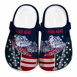 custom gonzaga bulldogs star spangled side pattern clog best selling