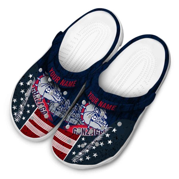 custom gonzaga bulldogs star spangled side pattern clog latest model