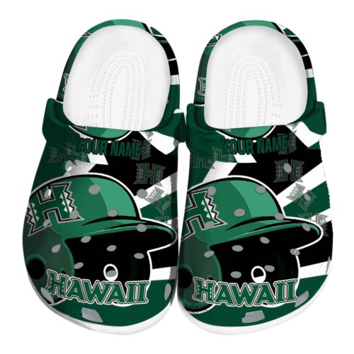 custom hawaii rainbow warriors baseball helmet clog best selling