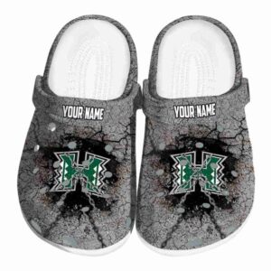 custom hawaii rainbow warriors cracked ground texture clog best selling