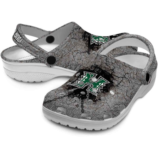 custom hawaii rainbow warriors cracked ground texture clog high quality