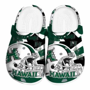 custom hawaii rainbow warriors football helmet clog best selling
