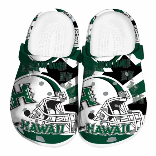 custom hawaii rainbow warriors football helmet clog best selling