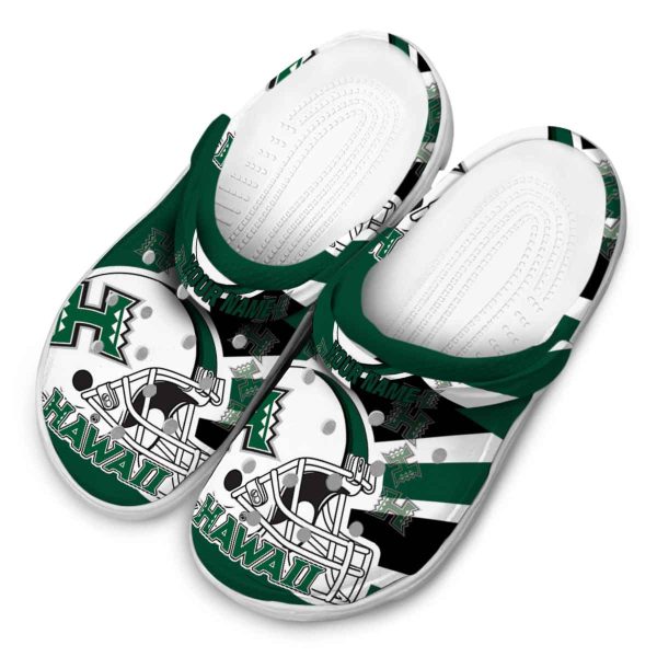 custom hawaii rainbow warriors football helmet clog latest model