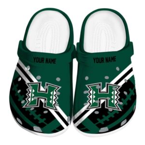 custom hawaii rainbow warriors football motif clog best selling