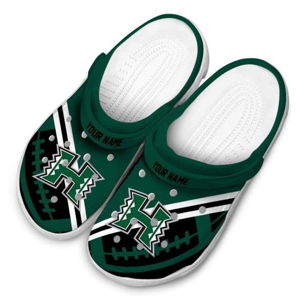 custom hawaii rainbow warriors football motif clog latest model