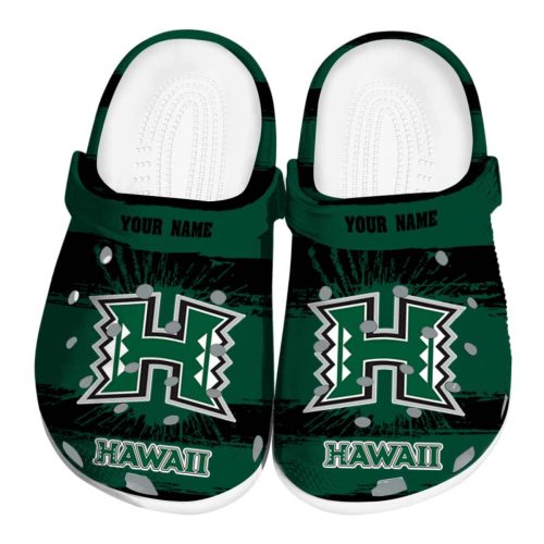 custom hawaii rainbow warriors paint splatter graphics clog best selling