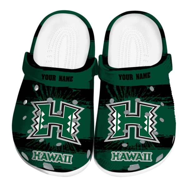 custom hawaii rainbow warriors paint splatter graphics clog best selling