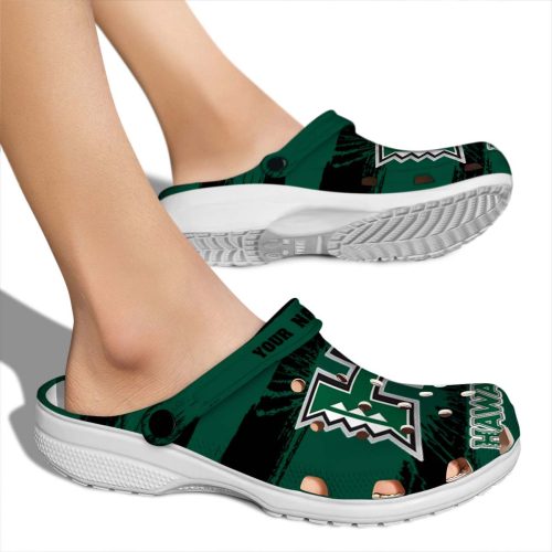 custom hawaii rainbow warriors paint splatter graphics clog fashion forward