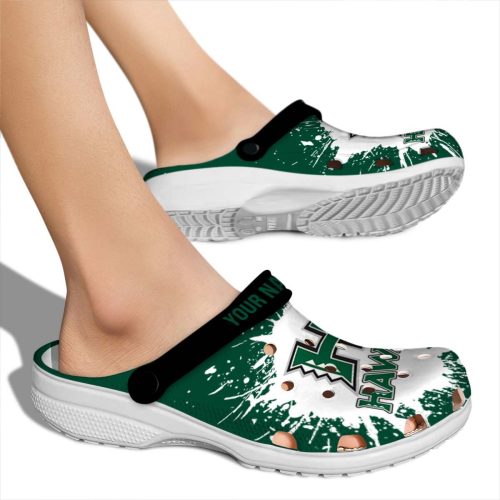 custom hawaii rainbow warriors splash art clog fashion forward