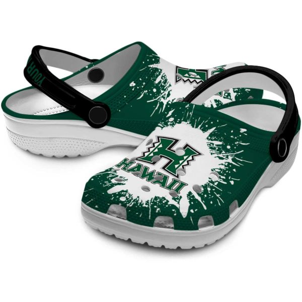 custom hawaii rainbow warriors splash art clog high quality