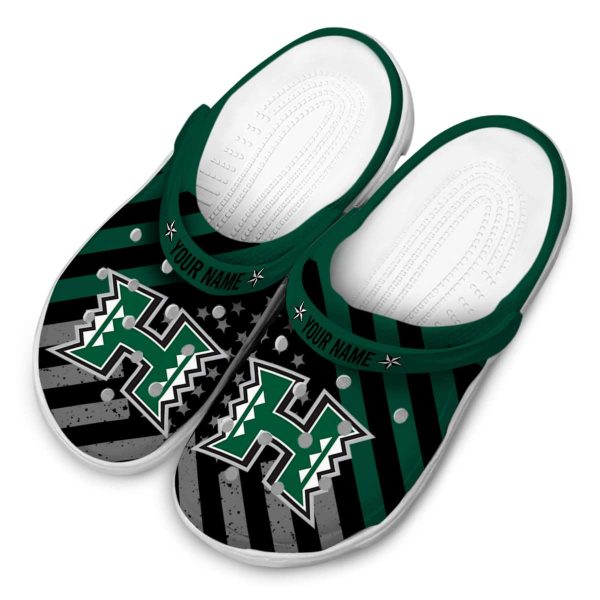 custom hawaii rainbow warriors star spangled graphic clog latest model