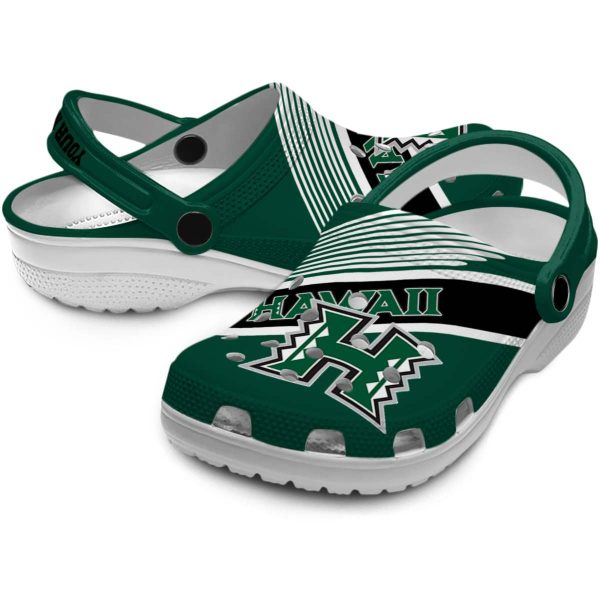 custom hawaii rainbow warriors vibrant dual tone clog high quality