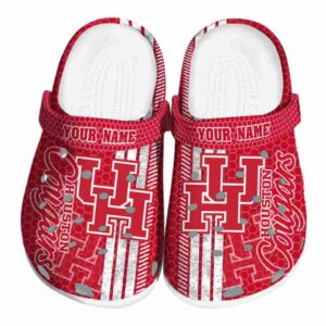 custom houston cougars contrasting stripes clog best selling