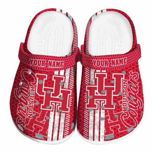 custom houston cougars contrasting stripes clog best selling