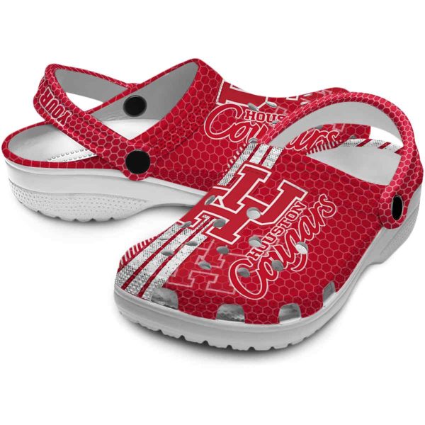 custom houston cougars contrasting stripes clog high quality