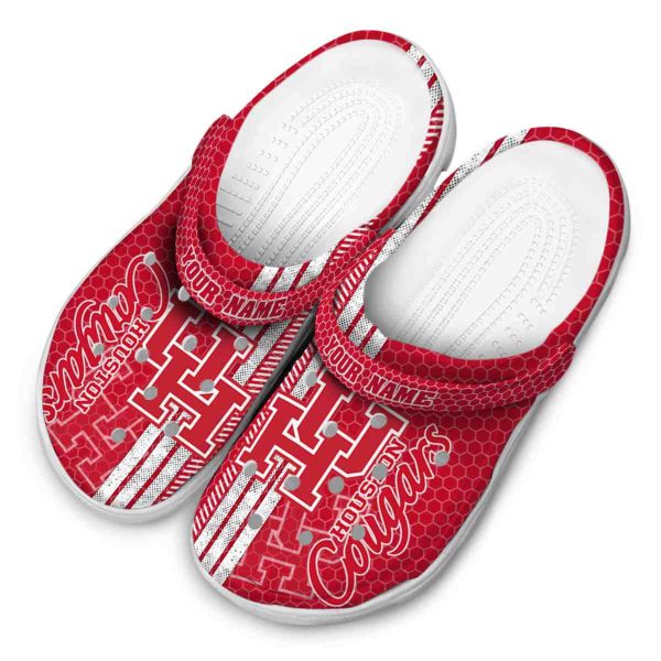 custom houston cougars contrasting stripes clog latest model