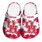 custom houston cougars splatter pattern clog best selling