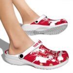 custom houston cougars splatter pattern clog best selling
