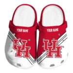 custom houston cougars striped accents clog best selling