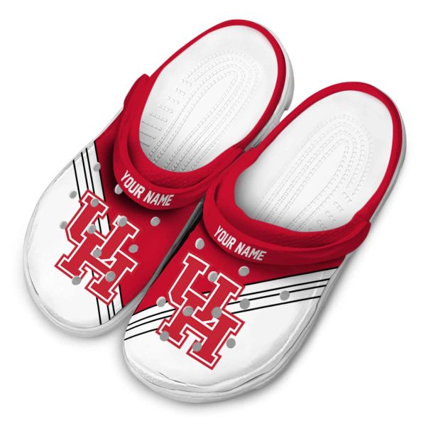 custom houston cougars striped accents clog latest model