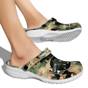 custom houston rockets camouflage craze clog fashion forward